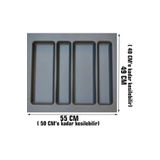 Gri Lüx 55 Cm X 49 Cm Çekmece Içi Kepçelik - 50 Cmx 40 Cm? Ye Kadar Kısalır ( Kaşıklık )