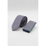 Gri-Mavi Desenli 6 Cm Kravat 1090255121