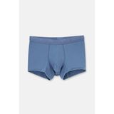 Gri Mavi Düz Micro Modal Boxer - Gri - Mavi - XL