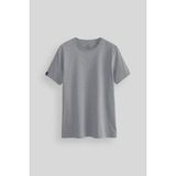 Gri Melanj Erkek Basic Kısa Kol Standart Kalıp O Yaka T-shirt - 87911 - XL - G1 Melanj