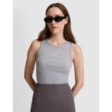 Gri Melanj Slim Fit Örme Bluz