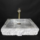 Gri Mermer Saray İşlemeli Lavabo