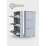 Gri Metal Ayakkabilik Mac3 - 3 Kapakli - 50X15x103 H