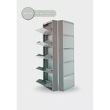 Gri Metal Ayakkabilik Mac5 - 5 Kapakli - 50X15x169 H