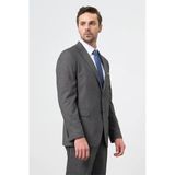 Gri Mono Yaka 6 Drop Comfort Fit Tam Astar Esnek Takım Elbise 1001240178