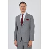 Gri Mono Yaka Esnek 6 Drop Comfort Fit Classic Takım Elbise 1001250104 - 58