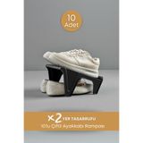 Gri mor Life 10 lu Çiftli Ayakkabı Rampası Ayakkabı Düzenleyici Dolap İçi Organizer 10 LU ÇİFTLİ