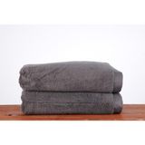 Gri ORGANIK,VEGAN,900 Gsm Banyo Havlusu 2 Adet 90X160CM - 90 x 160 cm