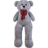 Gri Papyonlu Pelüş Ayıcık,yumuşak ve Sevimli Büyük Boy Oyuncak Ayı,sarılmalık Sevgiliye Hediye Büyük Boy Ayı (130CMGRI) - Çok Renkli