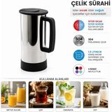 Gri - Paslanmaz Çelik Sıcak - Soğuk Çelik Sürahi (4887) Midastech - Renkli - --