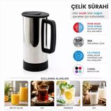 Gri - Paslanmaz Çelik Sıcak - Soğuk Çelik Sürahi (5250)