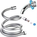 Gri Paslanmaz Kopmaz Patlamaz Kaliteli Pvc Duş Hortumu - Yüksek Kaliteli Lüx Duş Spirali - Tüm Duş Setleri/duş Başlıkları Ile Uyumlu (g1/2) - 150cm