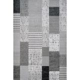 Gri Patchwork Modern Geometrik Etnik Eskitme Desenli Boho Makinada Yıkanabilir Hafif Hav Toz Vermez Leke Tutmaz Kaymaz Taban Dijital Makine Baskı Halı Oturma Odası Salon Yolluk Koridor Mutfak Halısı