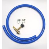 Gri Piknik Tüpü için Gaz Musluğu +1 Metre Hortum 2 Kelepçe