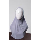 Gri Pratik Hazır Geçmeli Genç Tesettür Bone Sandy Kumaş Düz Hijab 2312_15