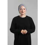 Gri Pratik Hazır Geçmeli Tesettür Bone Sandy Büzgülü Salaş 2119_15