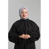Gri Pratik Hazır Geçmeli Tesettür Eşarp Sandy Arkadan Çıtçıtlı Piliseli Hijab 2406_15