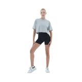 Gri Rahat Kesim%100 Pamuklu Basic Crop Tişört Gri M