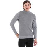 Gri Regular Fit Jakarlı Yarım Balıkçı Yaka Yünlü Triko Kazak - 2XL