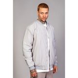 Gri Regular Fit /krinkıl Kumaş Içi Kapitone Pilot Erkek Ceket (Ilkbahar-Sonbahar-Kış)