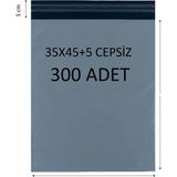Gri Renk 35*45+5 Cepsiz Dayanıklı ve Su Geçirmez 300 Adet Kargo Poşeti Cac Plastik