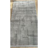 Gri Renk Lotus Bambu Model Altı Kaymaz Makine Dokuma Halı 80 X 300