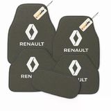 Gri Renk Renault Uyumlu 5’Li Halı Paspas Takımı Kaymaz Tabanlı, Yıkanabilir Oto Paspas Seti