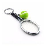 GRİ RENK TENİS RAKETİ VE TOPU SPOR PVC ANAHTARLIK KC834