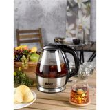 Gri Renkli Cam Kettle, Dayanıklı ve Şık Su Isıtıcı - Antrasit