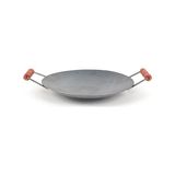 Gri Renkli Mangal Sepetim Sac Kavurma Tava 50 cm Çift Taraflı Kullanım İçin Ergonomik Saplı