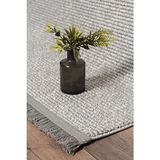 Gri Saçaklı Modern Dokuma Halı Salon Oturma Odası Yatak Odası Koridor Halısı Yolluk Gri - 200 x 290 cm