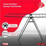 Gri Safir Serisi Trend Full-Hard Borulu Çamaşır Kurutmalık, Ekonomik ve Dayanıklı - Antrasit - Seçenek 1