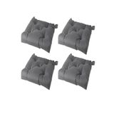 Gri Sandalye Minderi 4 Adet 40/35X38x7 Cm