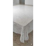 Gri Şeffaf Pvc Masa Örtüsü Hasır Desenli Masa Örtüsü Lüx Model - Çok Renkli