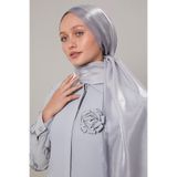 Gri Şerit Desen Kehribar Şal
