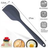 Gri Silikon Spatula Isıya Dayanıklı Yanmaz Yapışmaz Çizmez 27cm