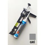Gri Silikonize Mastik / Çekomastik 500 Gr. + Silikon Tabancası