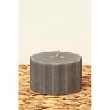 Gri Silindir Mum 9 * 6 cm