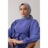 Gri Silk Home Düz Twill Polyester Eşarp