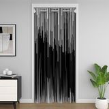 Gri Siyah Kapı Perdesi Kapı Gizliliği için 106x203 cm Çocuk Ombre Oda Bölücü Perde Örtüsü Modern %30 -%50 Oda Karartma Perdesi Siyah Pencere Uygulamaları Oda Dekoru