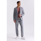 Gri Slim Fit Mono Yaka Spor Takım Elbise