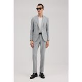 Gri Slim Fit Mono Yaka Takım Elbise