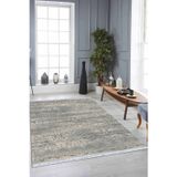 Gri Spor Desen Dokuma Pamuk Taban Kaymaz Kilim Klm260