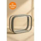 Gri Su Geçirmez Pvc Makyaj Ve Organizer Düzenleyici Seyahat Çantası Diğer