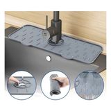 Gri Su Tutucu Musluk Matı Mutfak Banyo Için Koruyucu Musluk Lavabo Matı Bulaşık Süngeri Matı