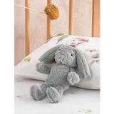 Gri Tavşan Figürlü Bebek Pelüş Kırlent 25 Cm