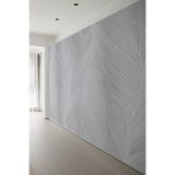 Gri Tropik Yaprak Desenli Modern Tek Parça Duvar Kağıdı, 350 x 280, 2025-277-25