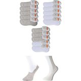Gri ve Beyaz Erkek Babet Çorap 15 Çift - 00-Beyaz