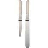 Gri ve Beyaz Pasta Spatulası, Yüksek Kalite, Dayanıklı ve Pratik Mutfak Gereci - Ahşap - Bej - Siyah - Seçenek 1