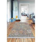 Gri Vintage Dokuma Pamuk Tabanlı Kaymaz Kilim Klm158
